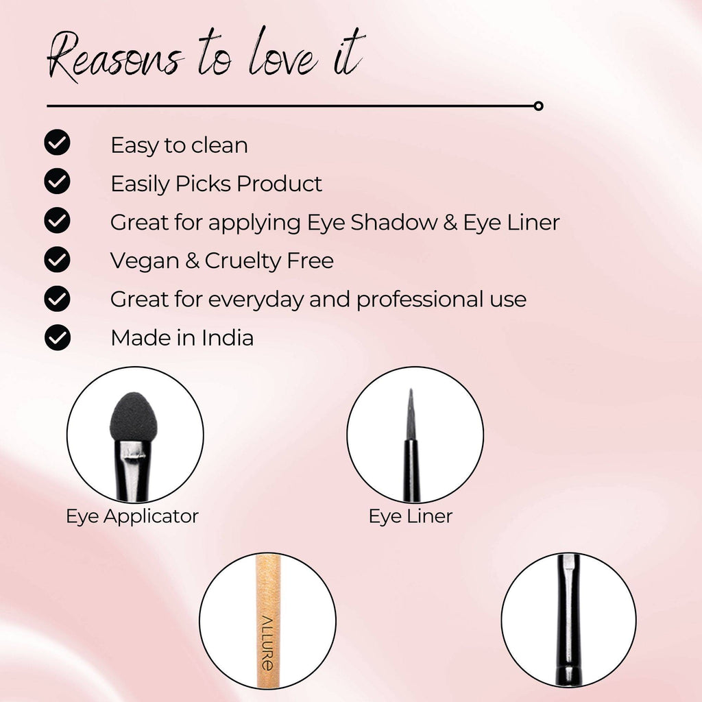 Classic Eyeliner Brush & Eye Applicator Combo | T32 - view 3