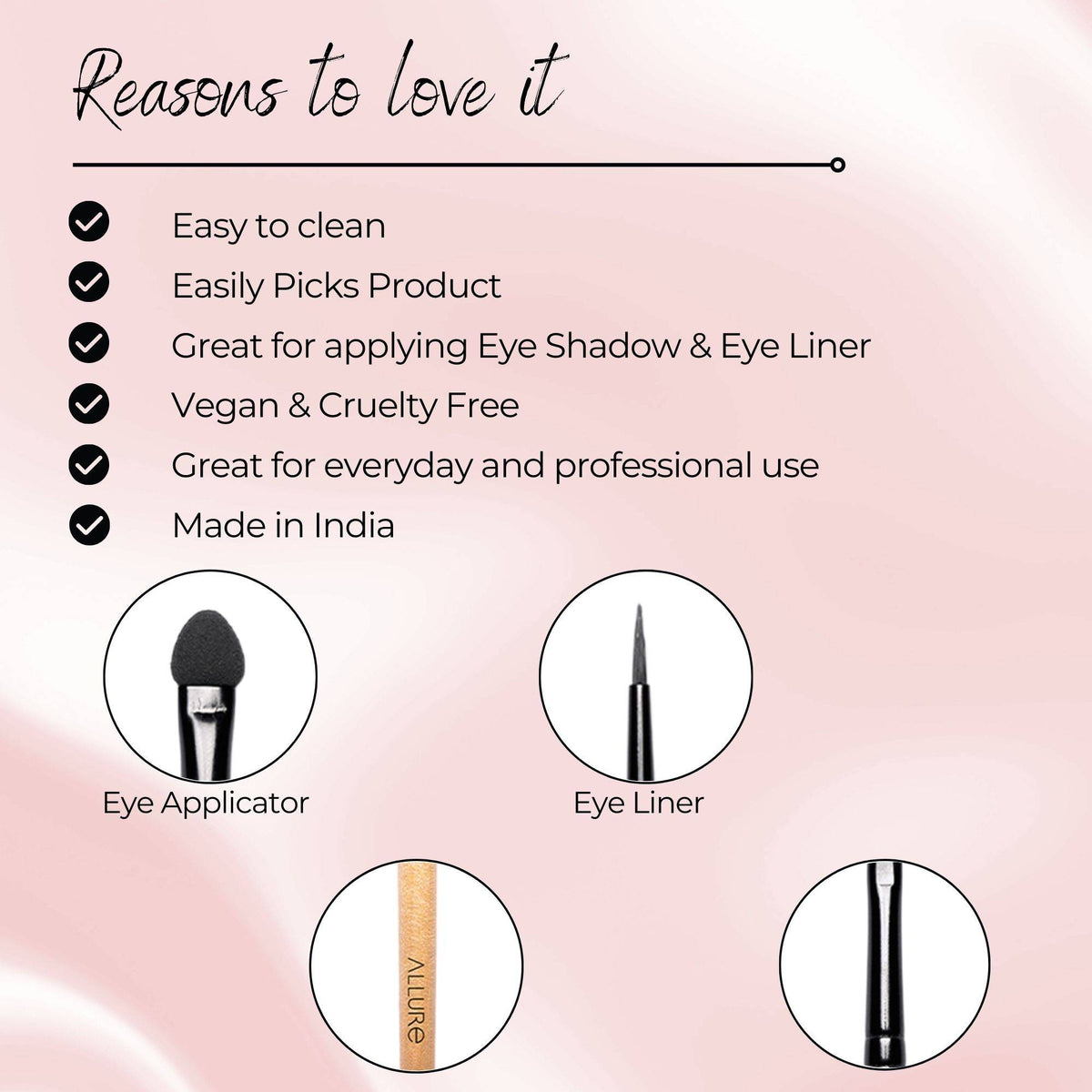 Classic Eyeliner Brush & Eye Applicator Combo | T32 - view 3