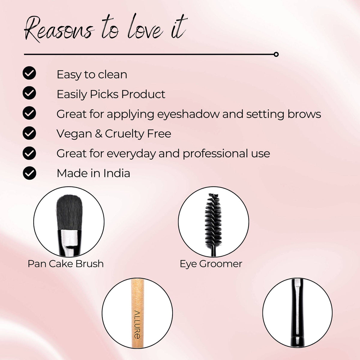 Mascara Brush & Pan Cake Makeup Brushes Combo | T32 - view 3