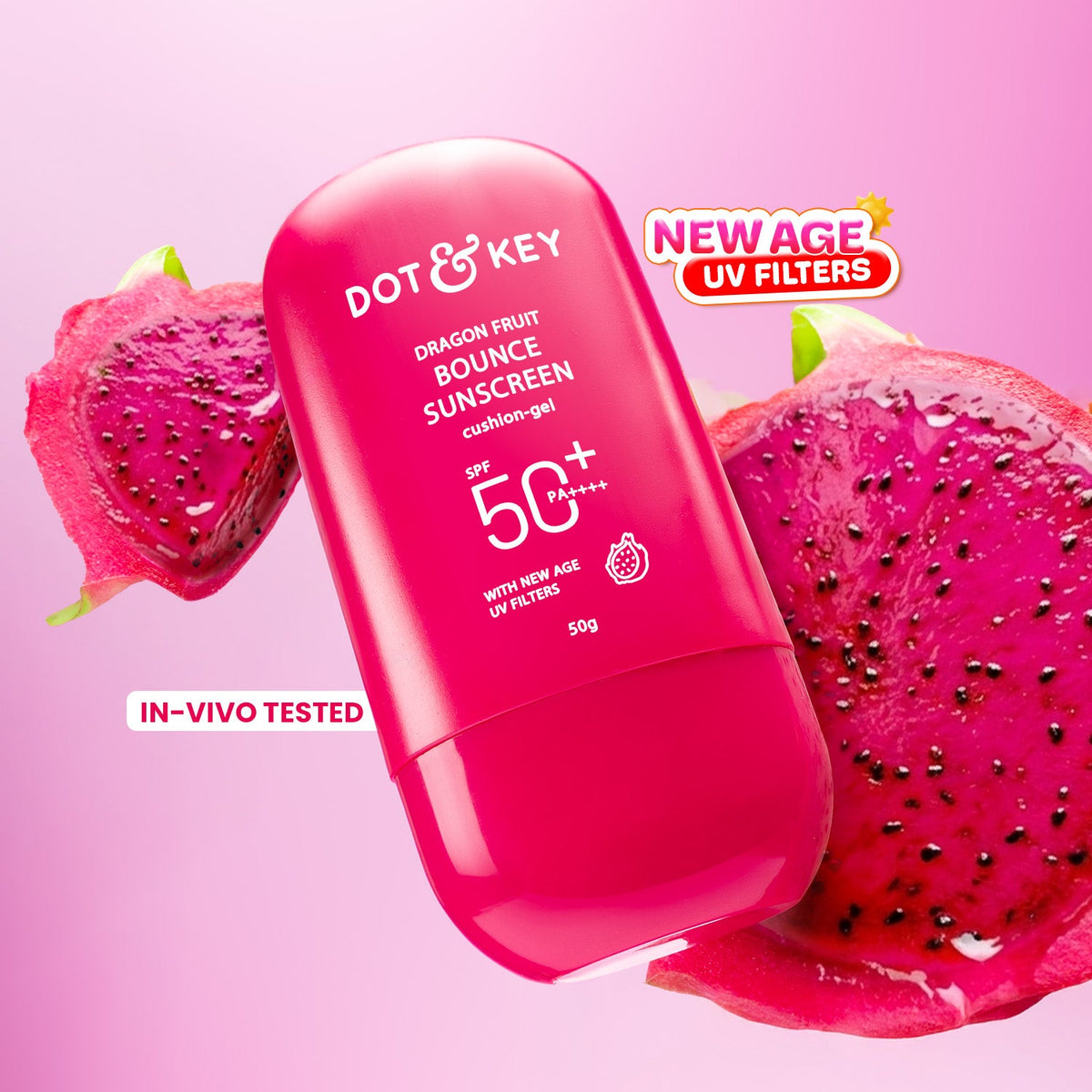 Dragon Fruit Bounce Gel Sunscreen SPF 50+ PA++++, With New-Age UV Filters