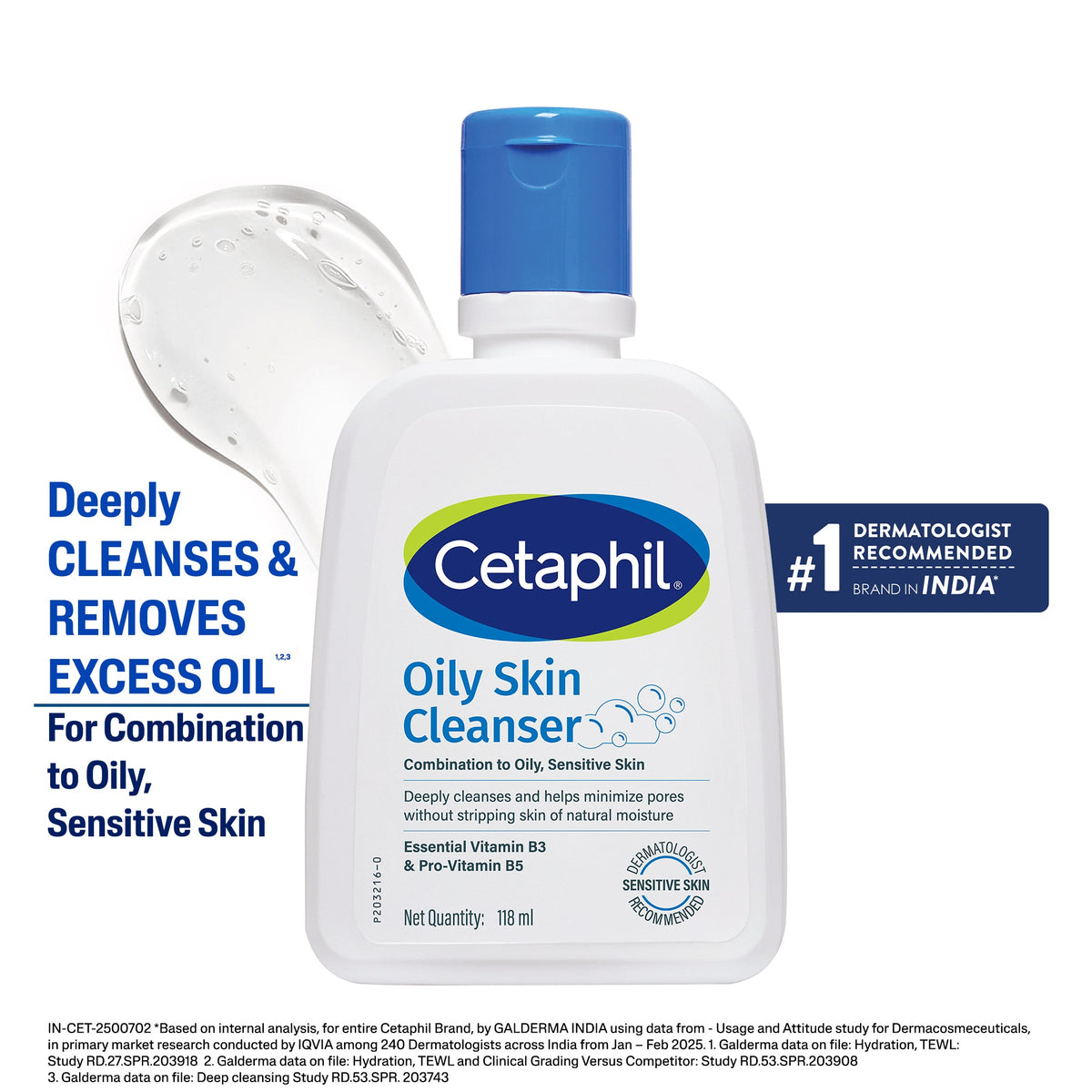 Cetaphil Oily Skin Cleanser 118ml - Face Wash for Acne-Prone Skin