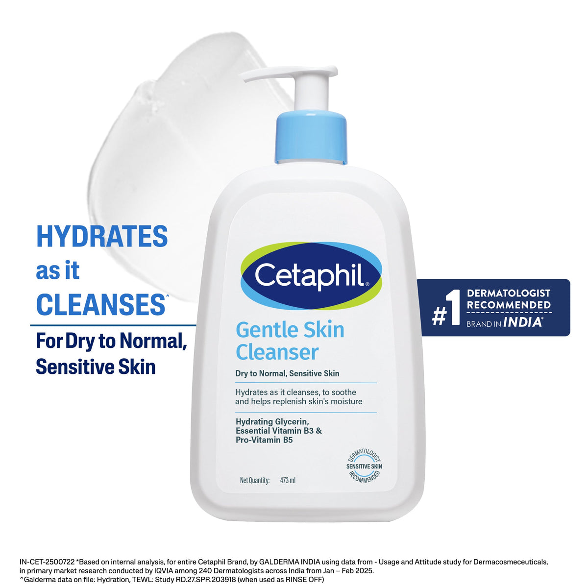 Cetaphil Gentle Skin Cleanser 473 ml | Dermat recommended