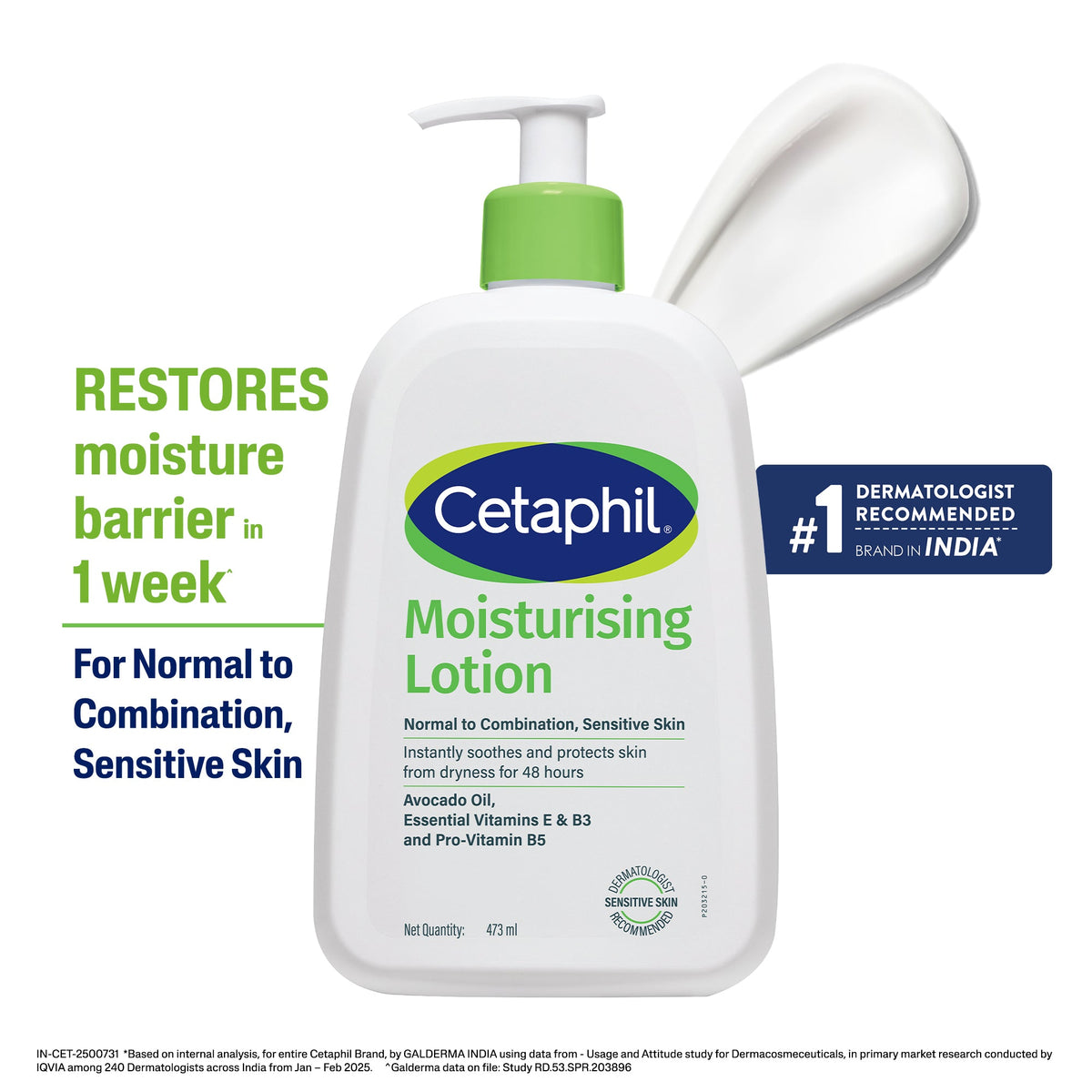 Cetaphil Moisturising Lotion 473 ml For Dry to Normal skin