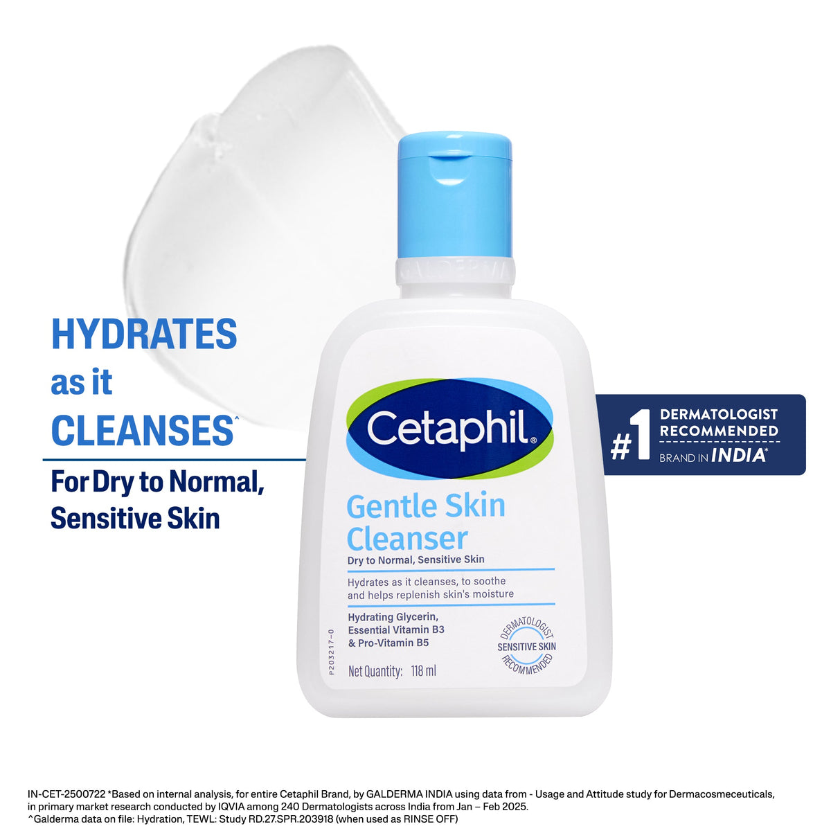Cetaphil Gentle Skin Cleanser 118 ml | Dermat recommended