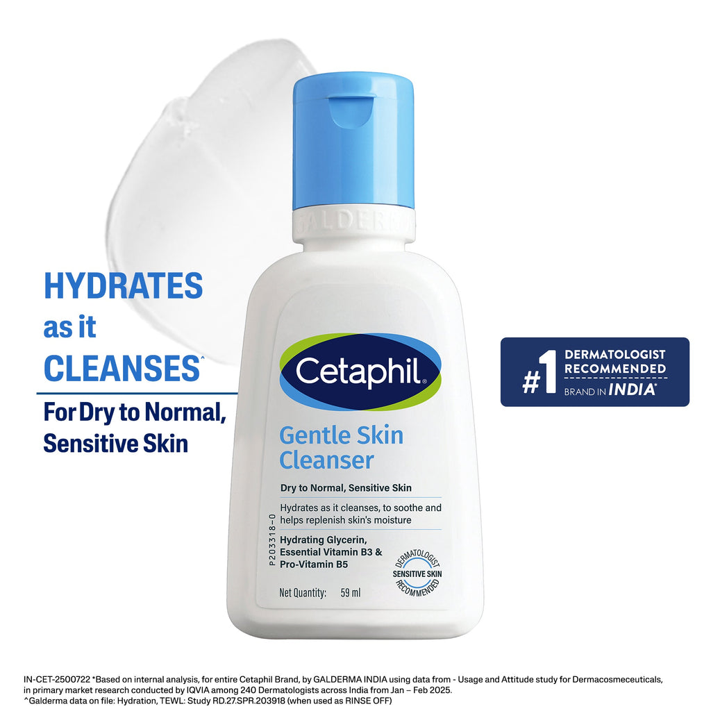 Cetaphil Gentle Skin Cleanser 59 ml | Dermat recommended