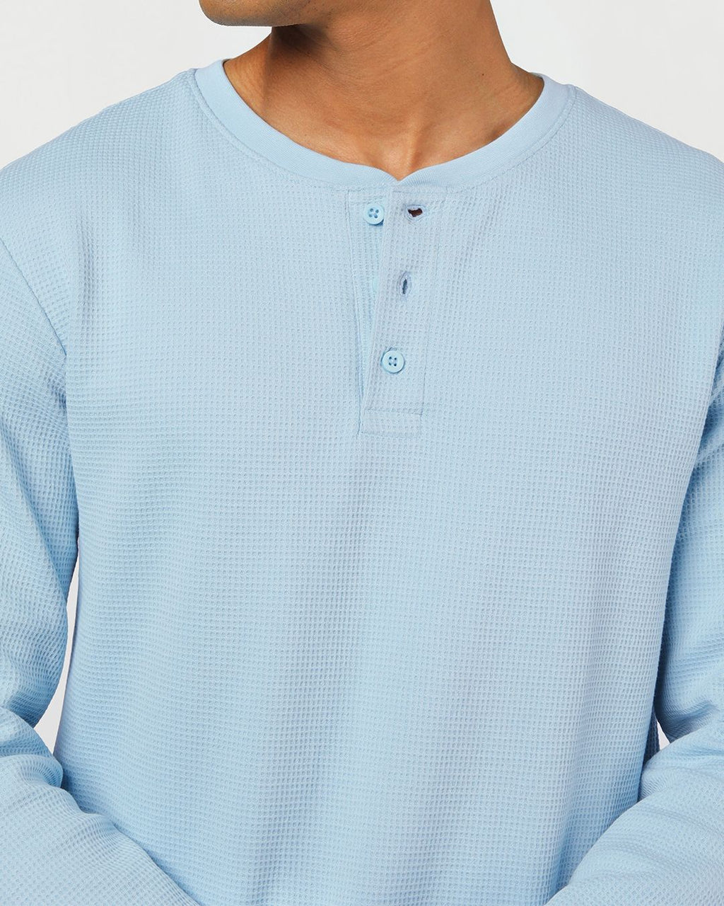 Men's Blue Textured T-shirt Morrislane