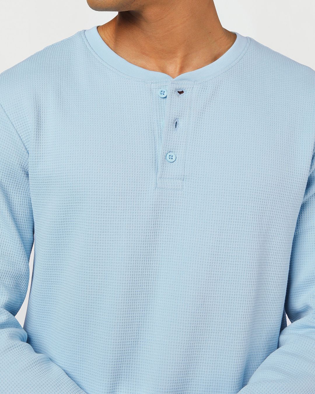 Men's Blue Textured T-shirt Morrislane
