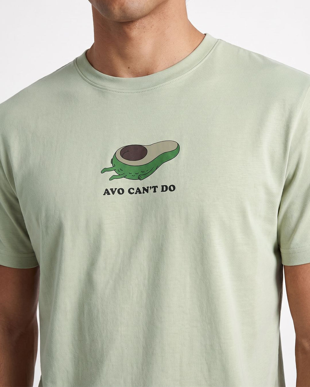Men's Green Avo Can't Do Graphic Printed T-shirt
