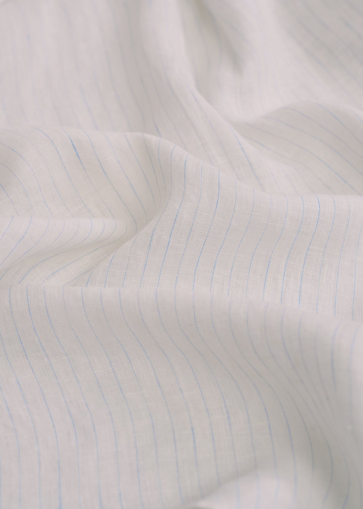 100% Linen Off-White Stripe Shirt