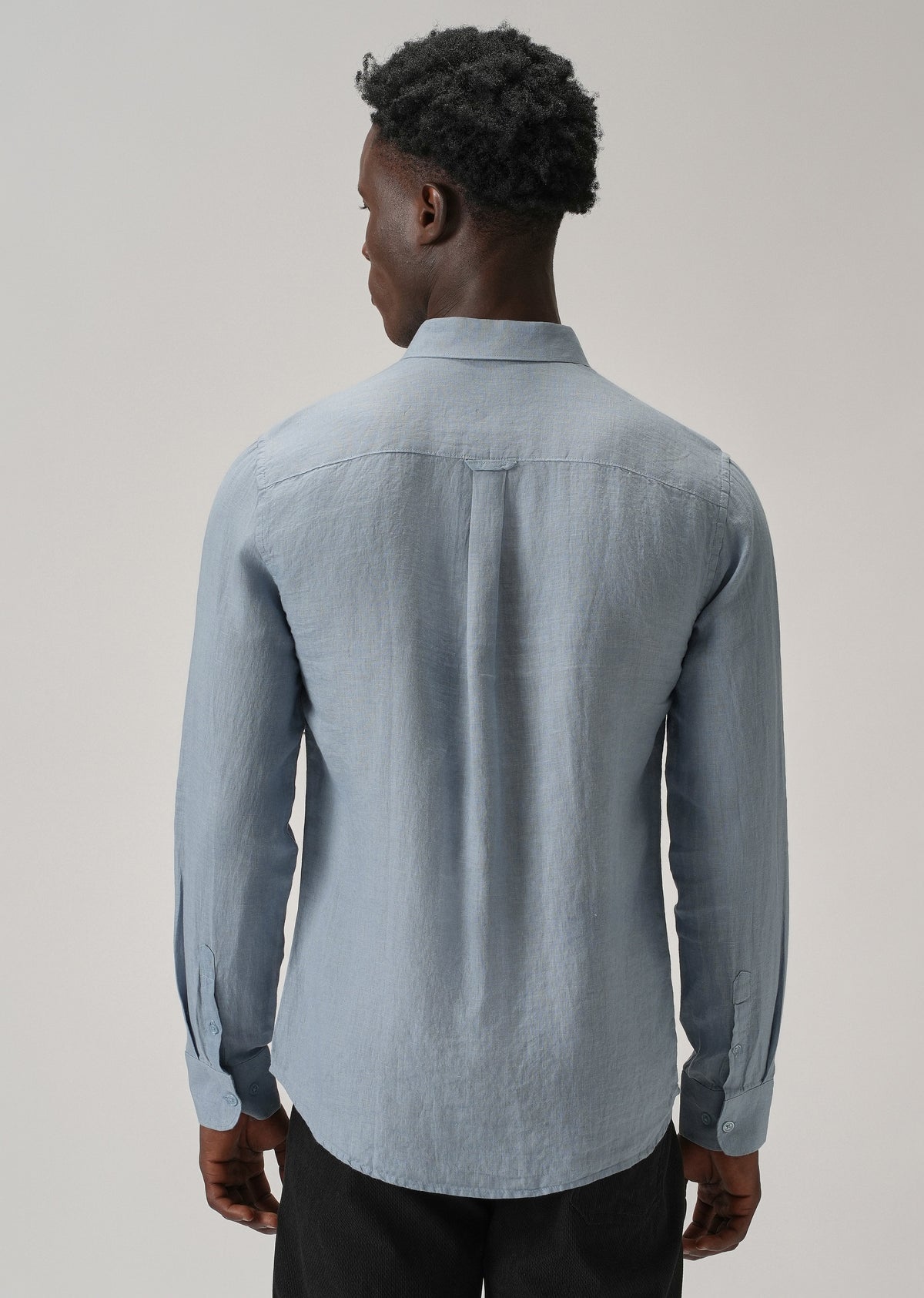 100% Pure Light Blue Linen Shirt