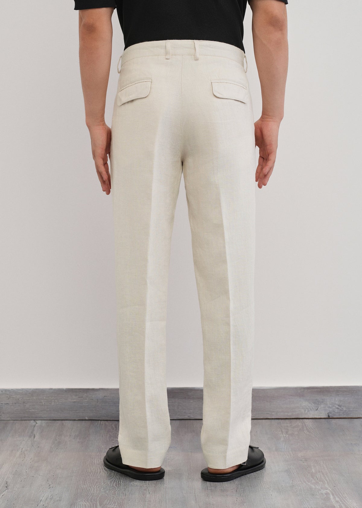 100% Pure Linen Ivory Pant
