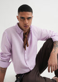 100% Pure Linen Lavender Shirt