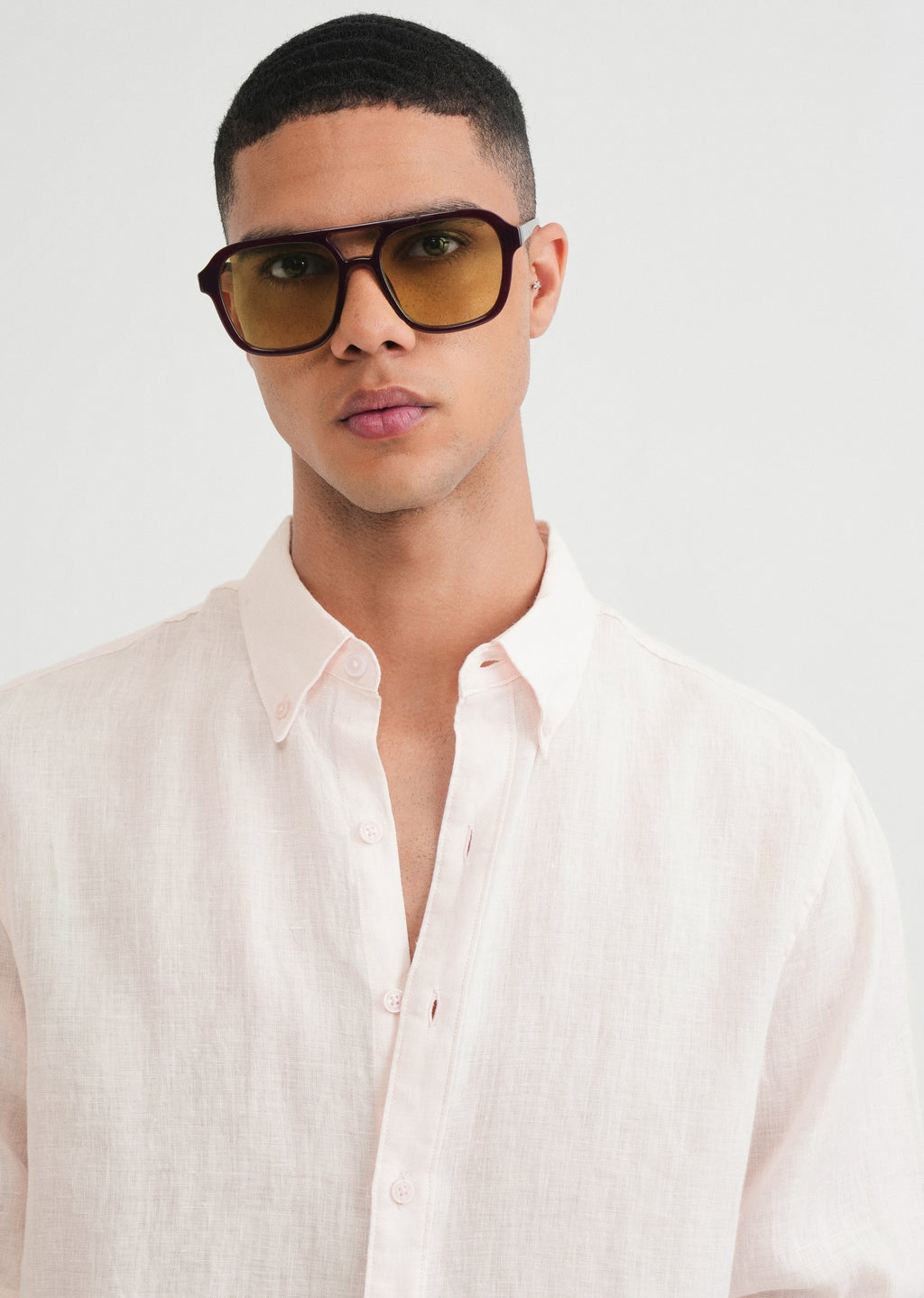 100% Pure Linen Pale Pink Shirt