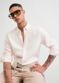 100% Pure Linen Pale Pink Shirt
