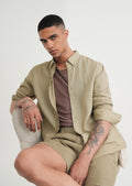 100% Pure Linen Sage Green Shirt