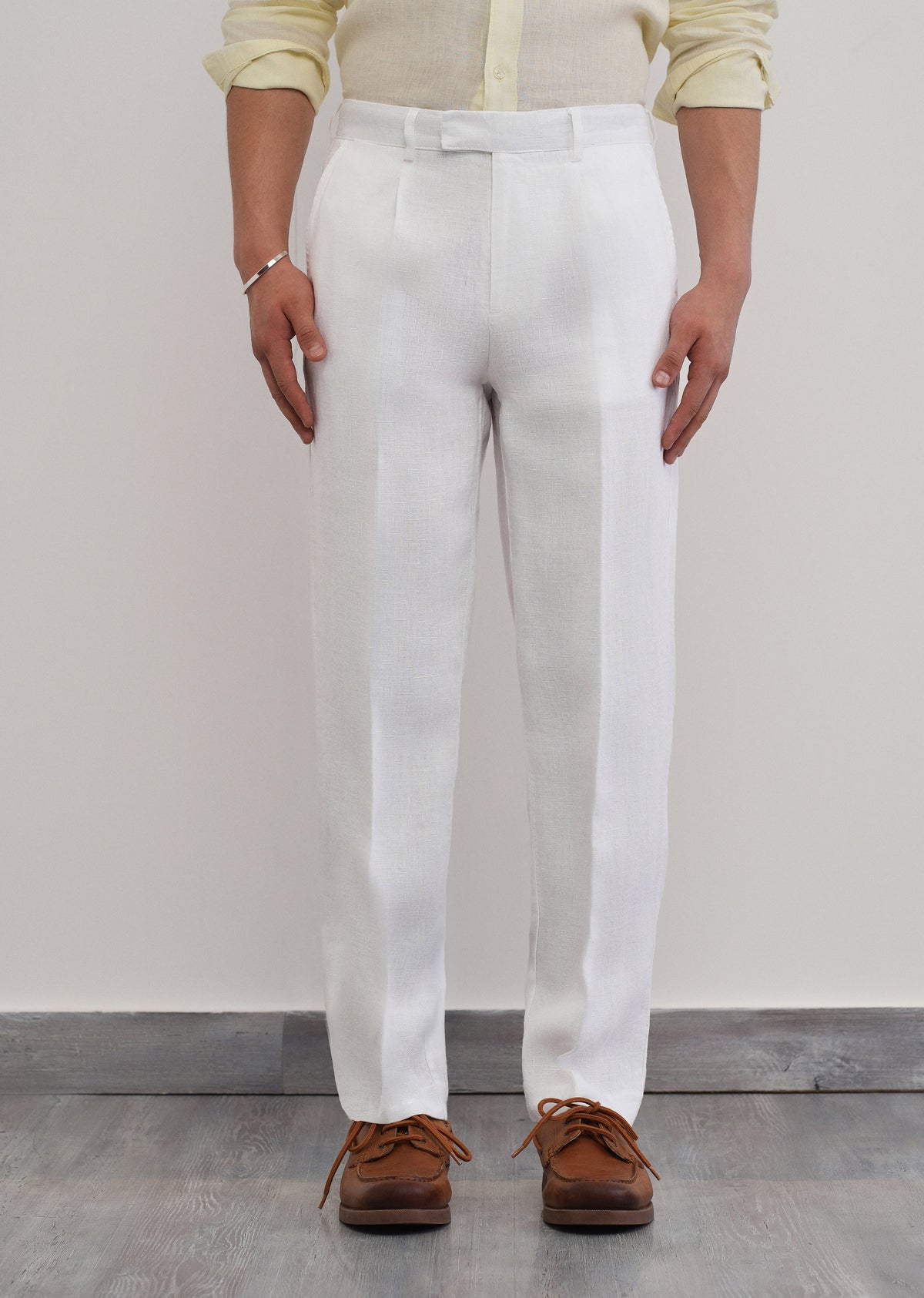 100% Pure Linen White Pant