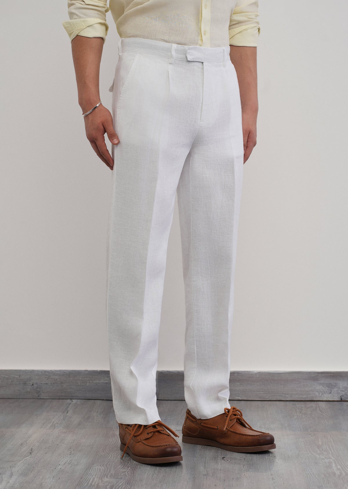 100% Pure Linen White Pant