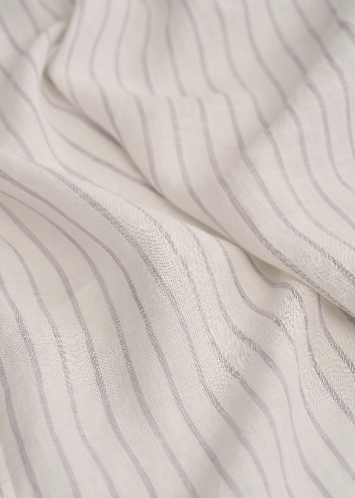 100% Linen Lavender Stripe Shirt