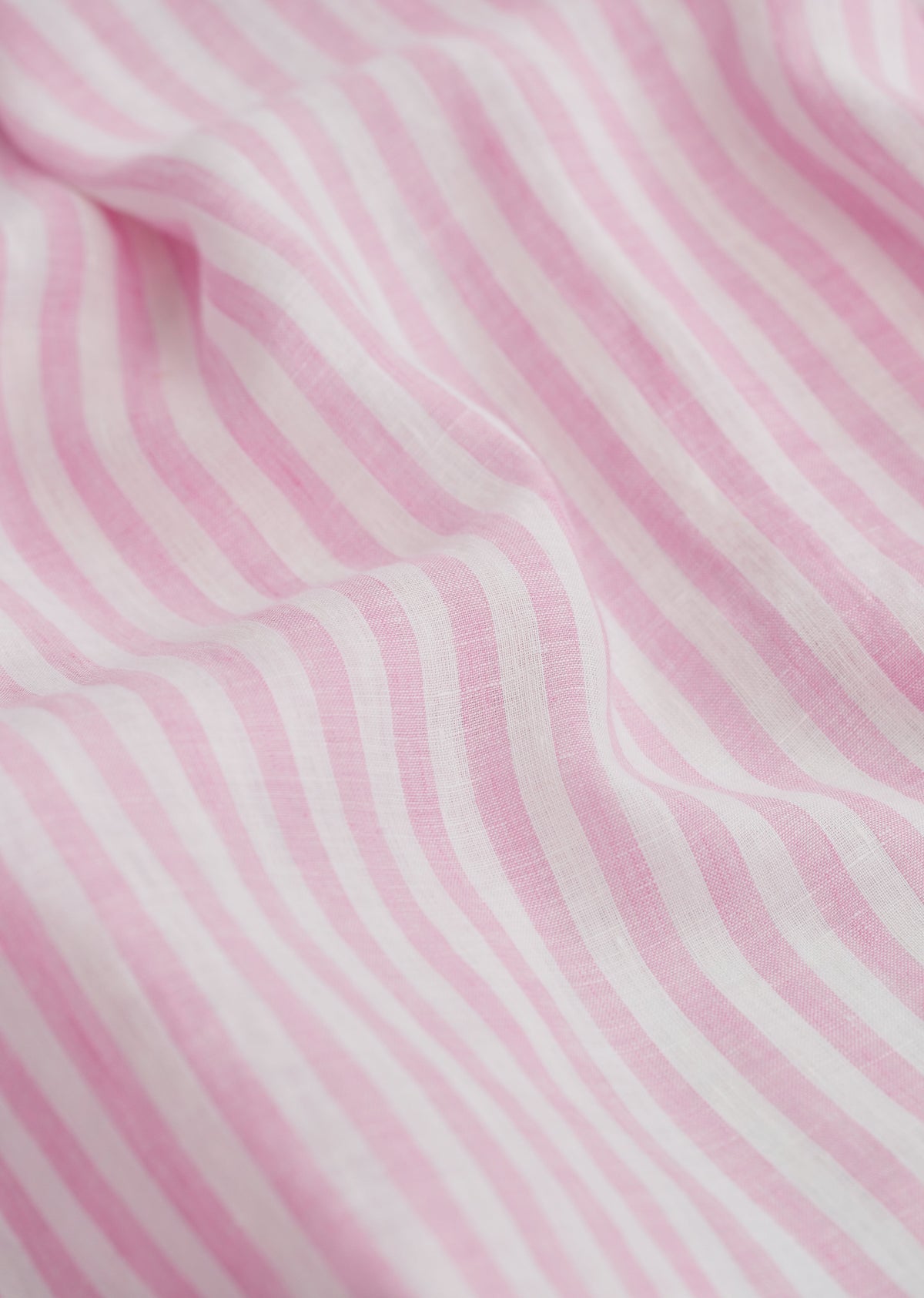 100% Linen Pink Stripe Shirt