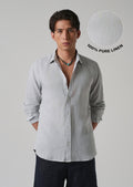 100% Pure Ash Grey Linen Shirt