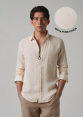 100% Pure Light Cream Linen Shirt