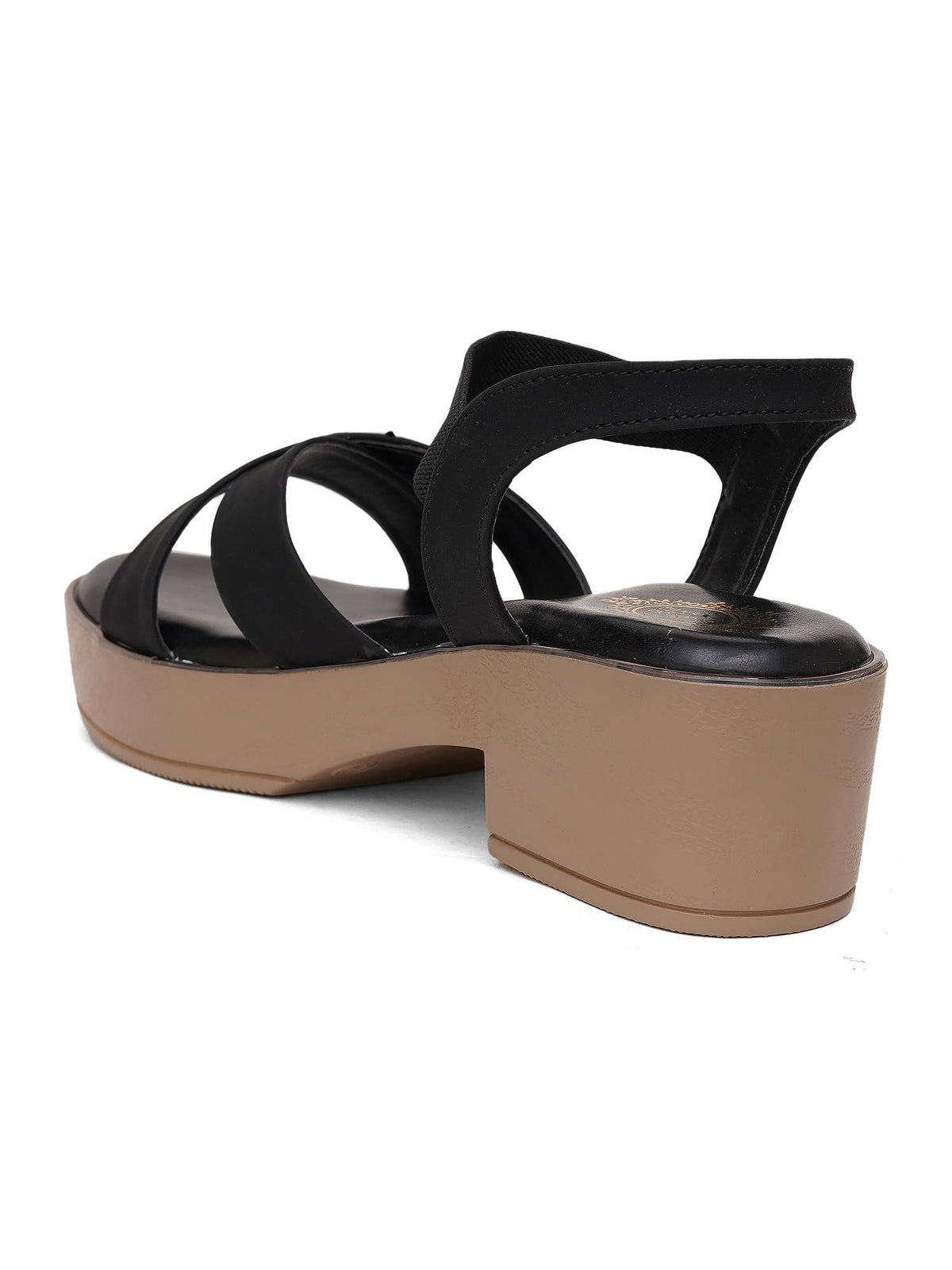 Elegant Black Heeled Sandals for Women | H78 - view 3