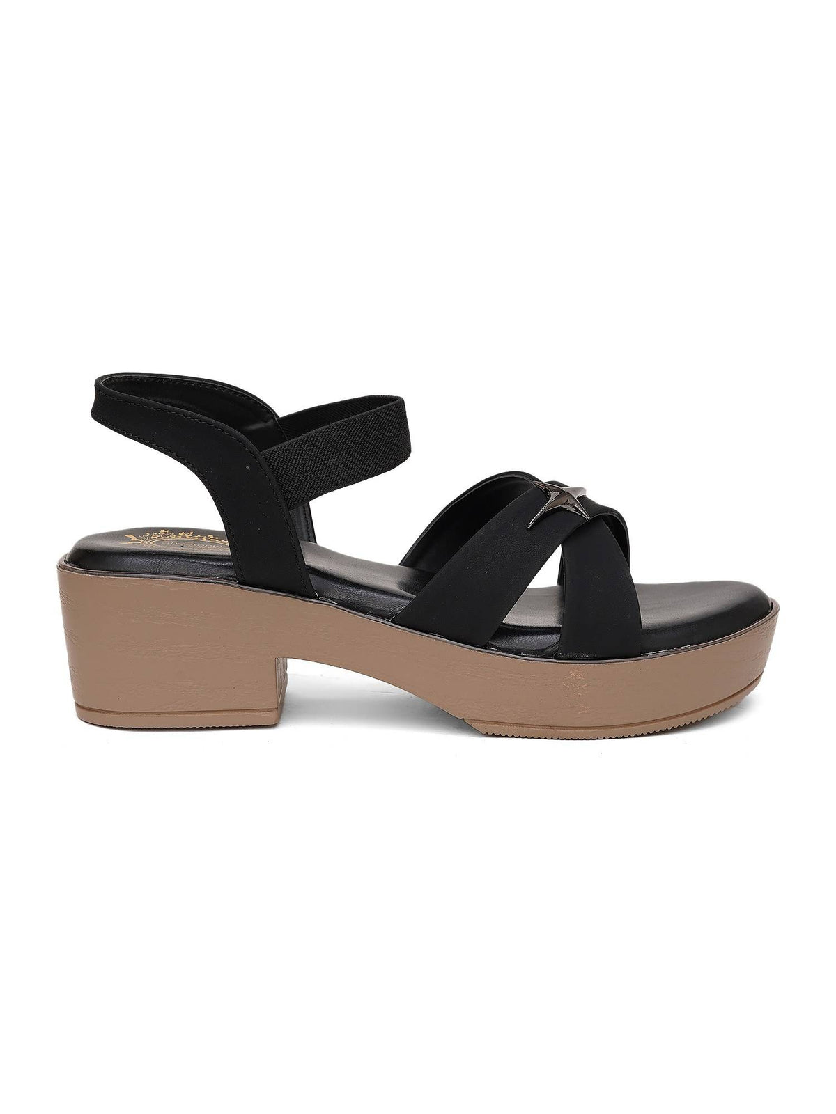 Elegant Black Heeled Sandals for Women | H78 - view 4