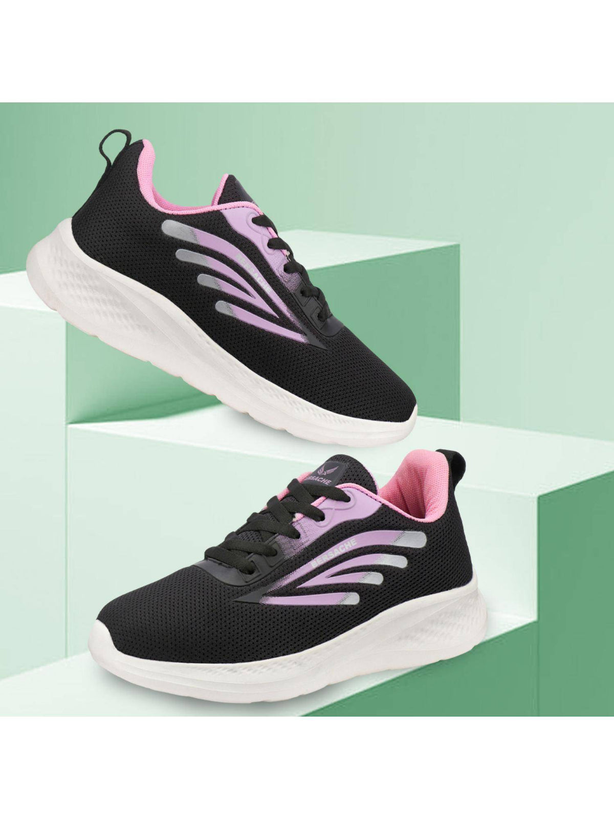 Premium Sports Trending Running Black Shoes for Women's | SH9 - view 5