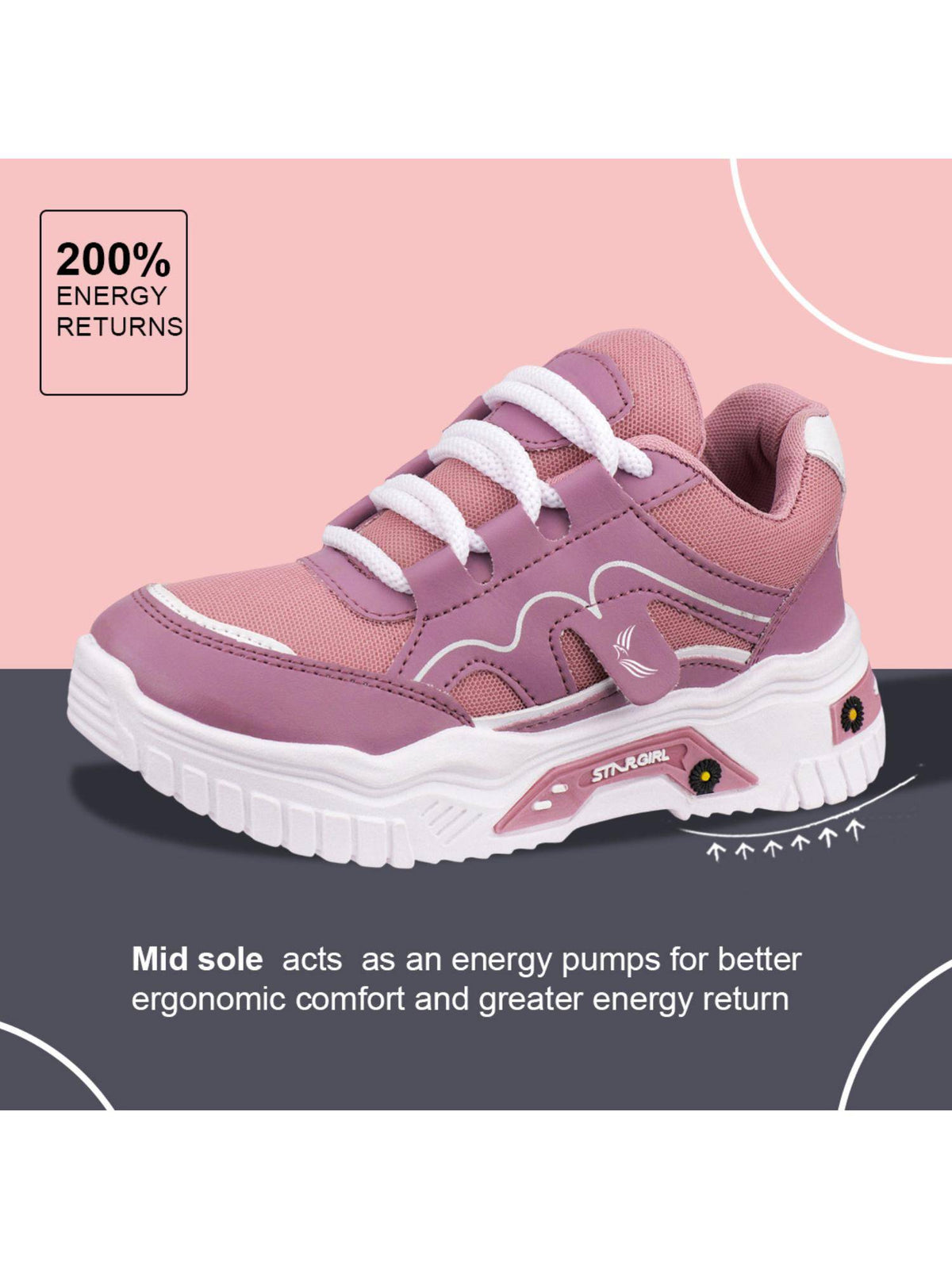 Premium Sports Trending Running Pink Shoes for Women's | SH9 - view 4