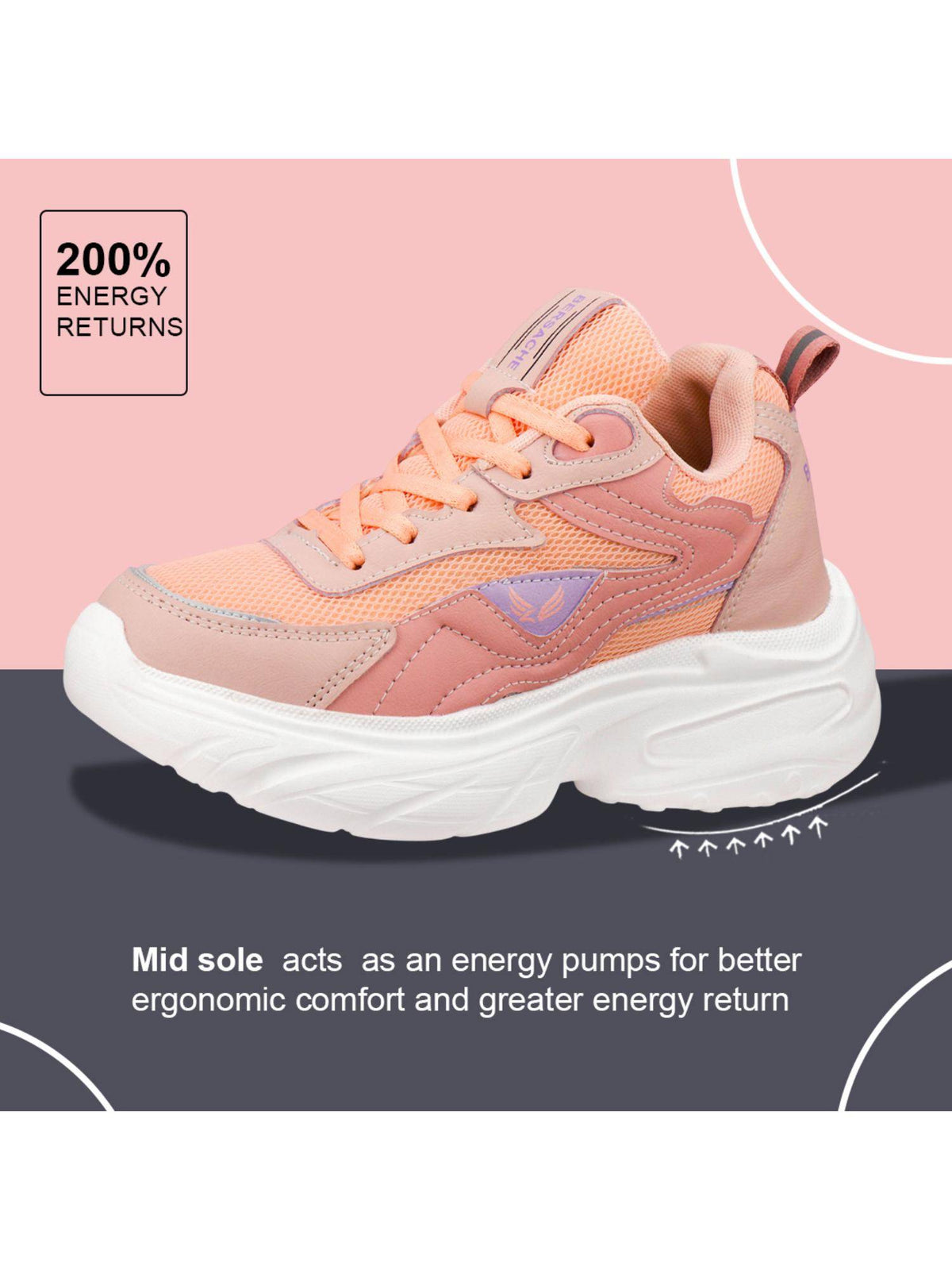 Premium Sports Trending Running Orange Shoes for Women's | SH9 - view 4