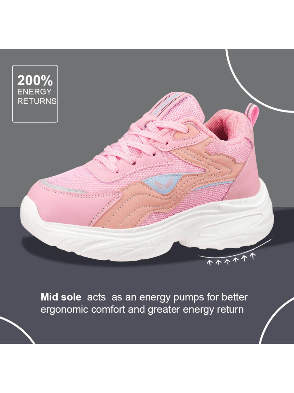 Premium Sports Trending Running Pink Shoes for Women's | SH9 - view 4