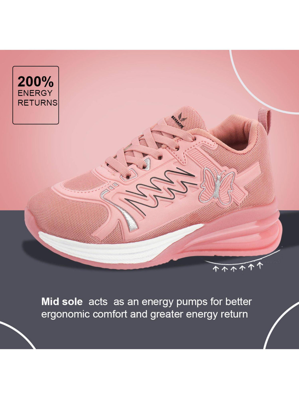 Premium Sports Trending Running Peach Shoes for Women's | SH9 - view 4