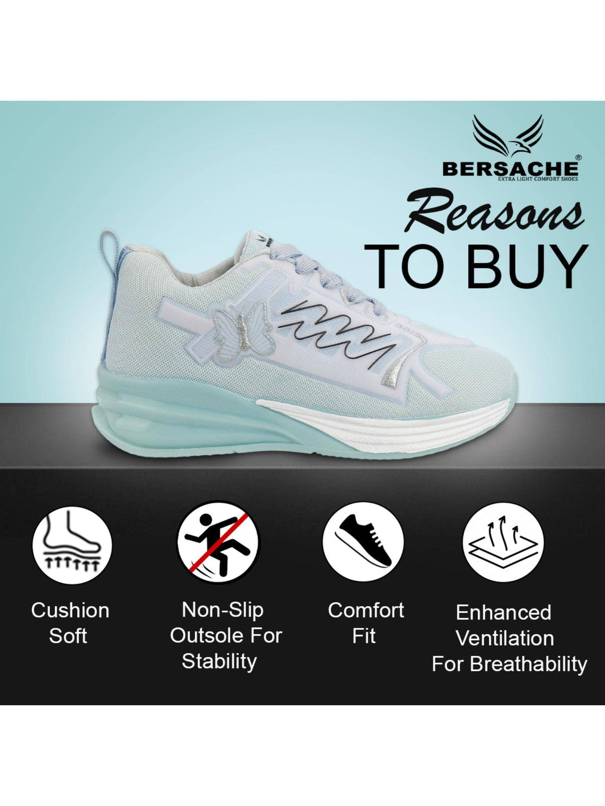Premium Sports Trending Running Green Shoes for Women's | SH9 - view 2