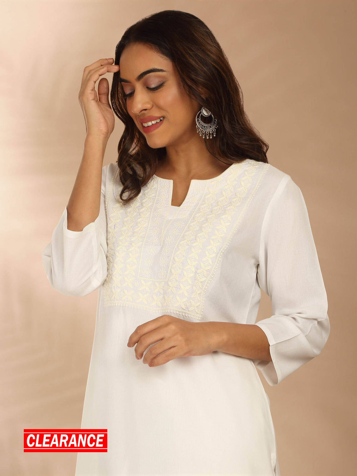 Red Rayon Straight Fit Yoke Embroidered Kurta LIKLBKU20 | U3S - view 19