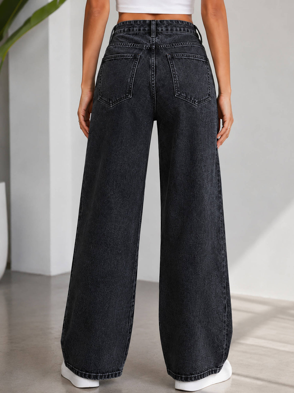Women Blue Cotton Blend Jeans | ST23 - view 5