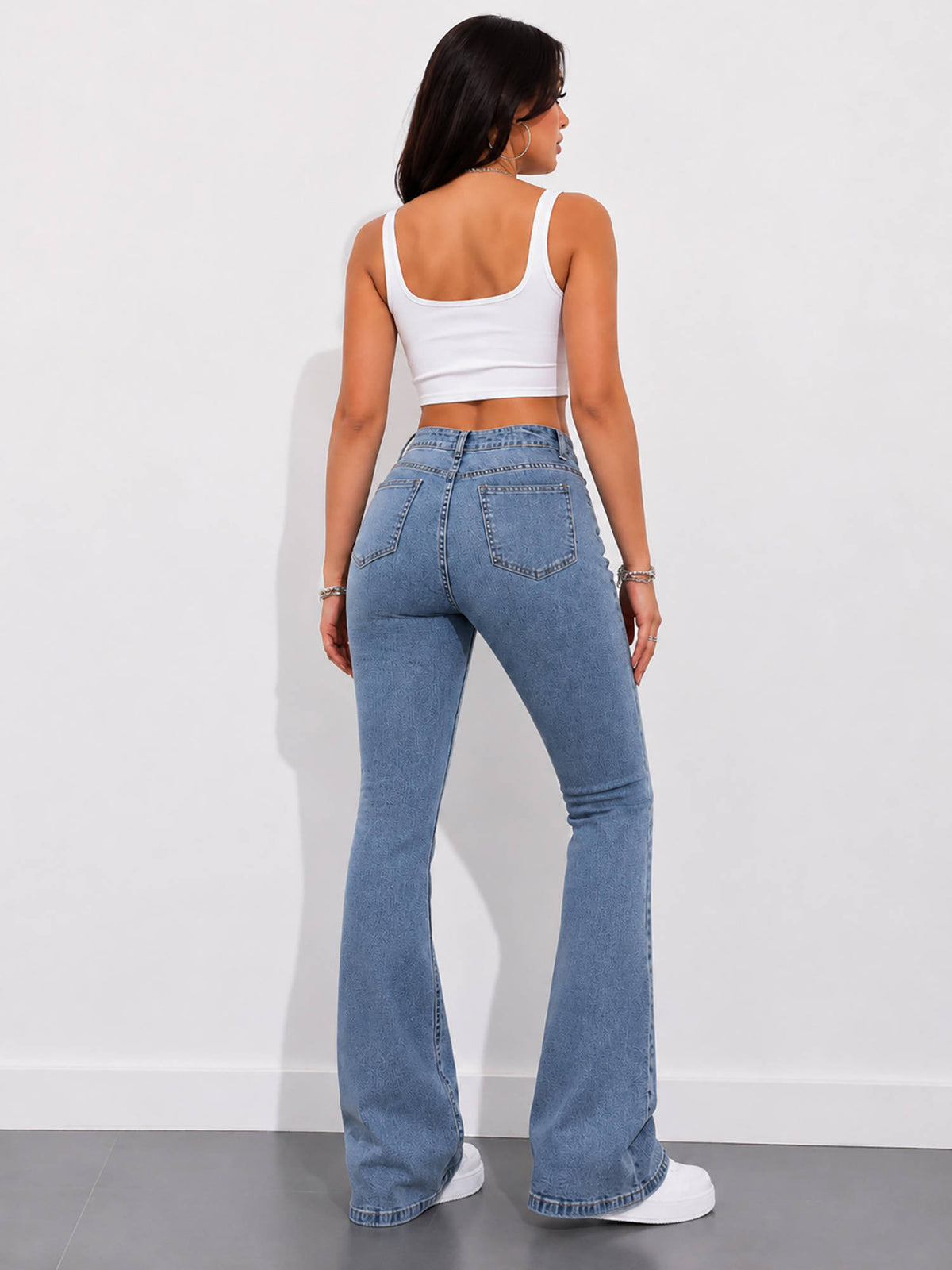Women Blue Cotton Blend Jeans | BT10 - view 2
