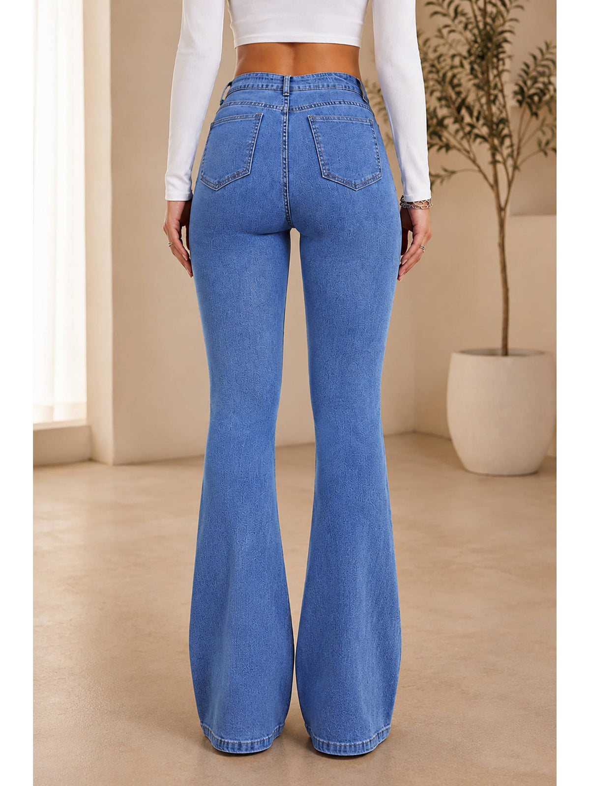 Women Blue Cotton Blend Jeans | BT10 - view 5