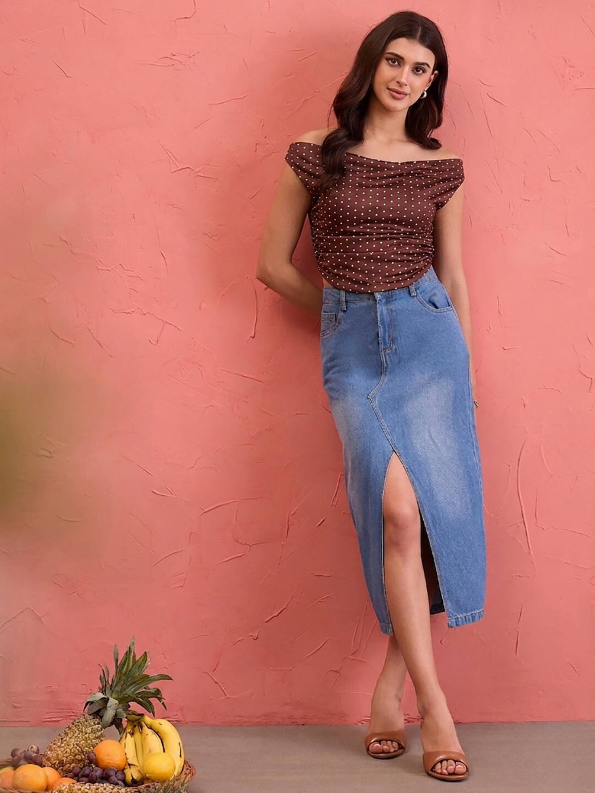 Women Brown Polyester Top | CT61 - view 2