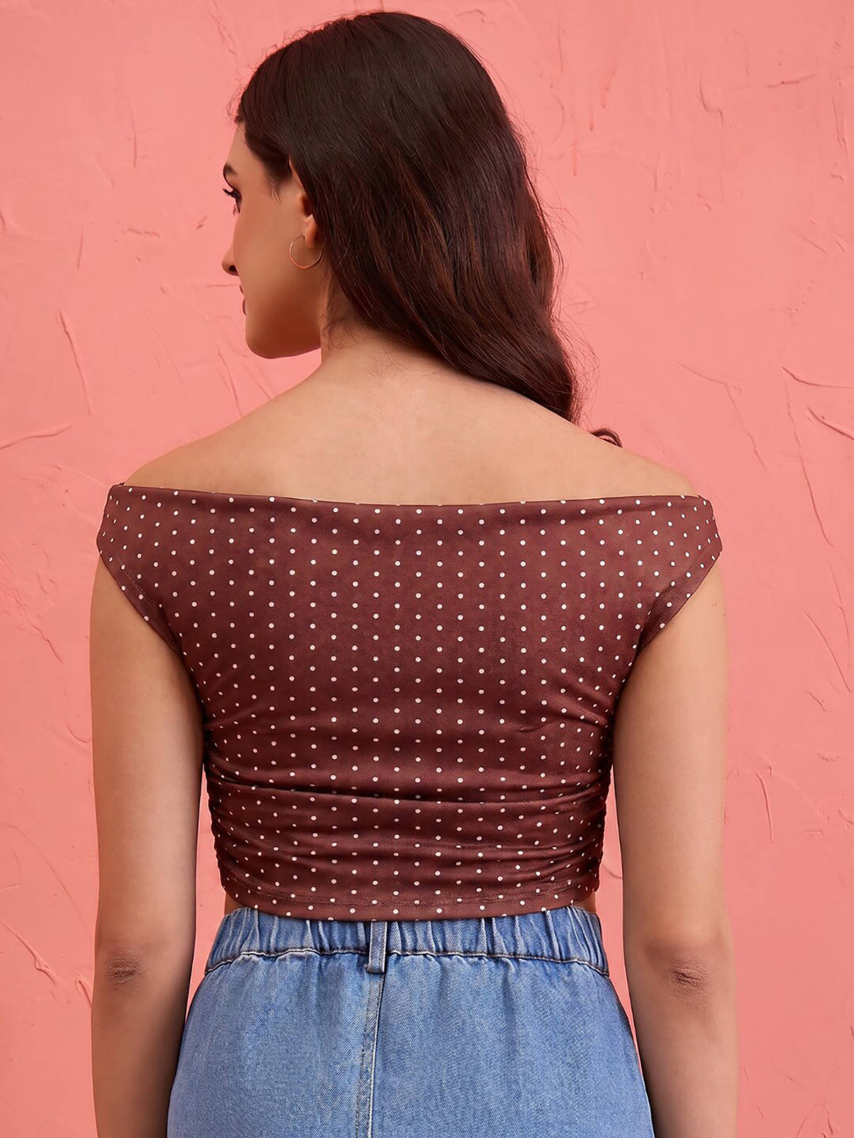 Women Brown Polyester Top | CT61 - view 4