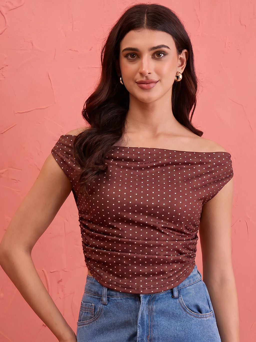 Women Brown Polyester Top | CT61 - view 6