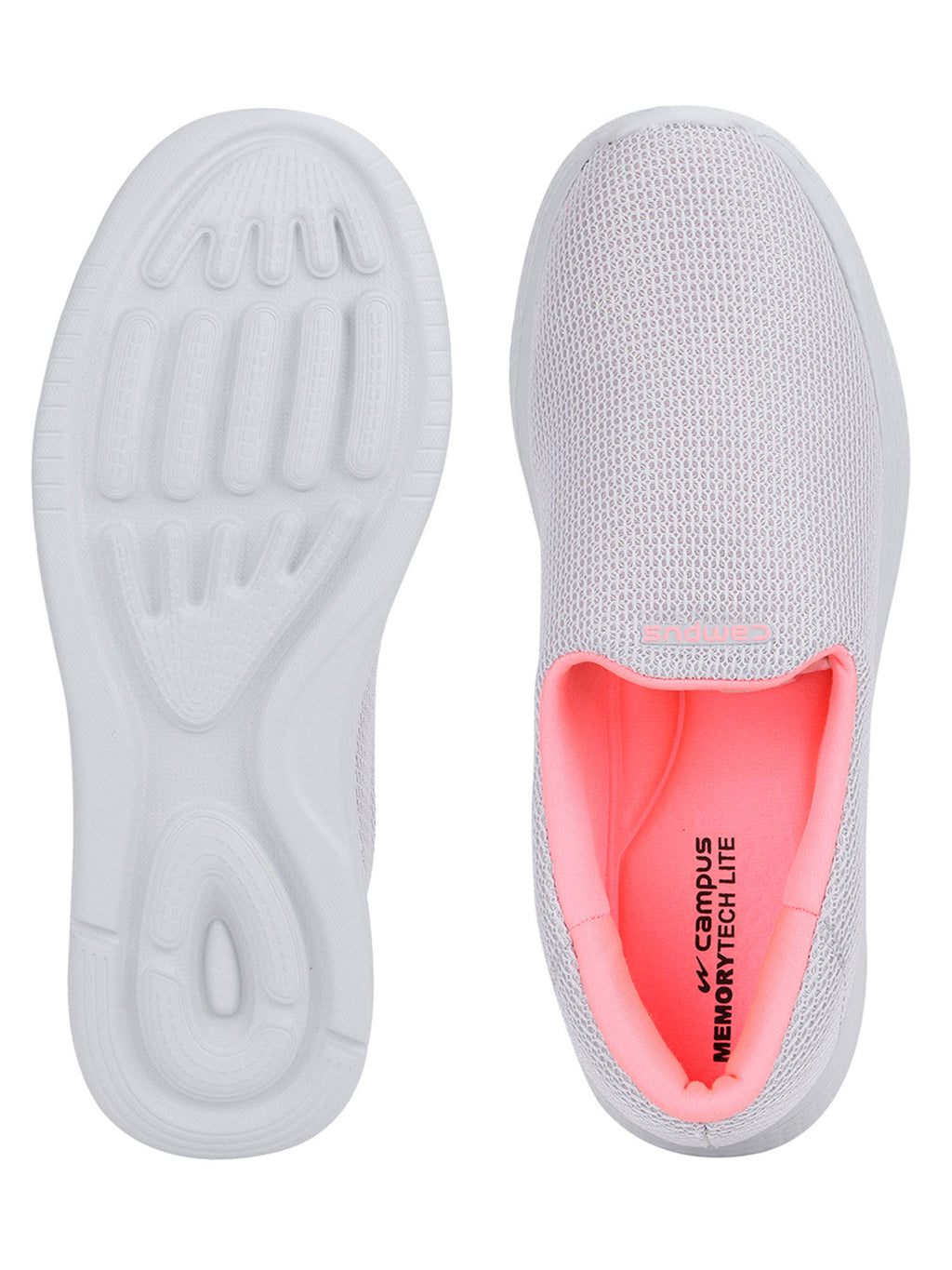 Zoe Plus Grey Walking Shoes For Women | SH9 - view 4