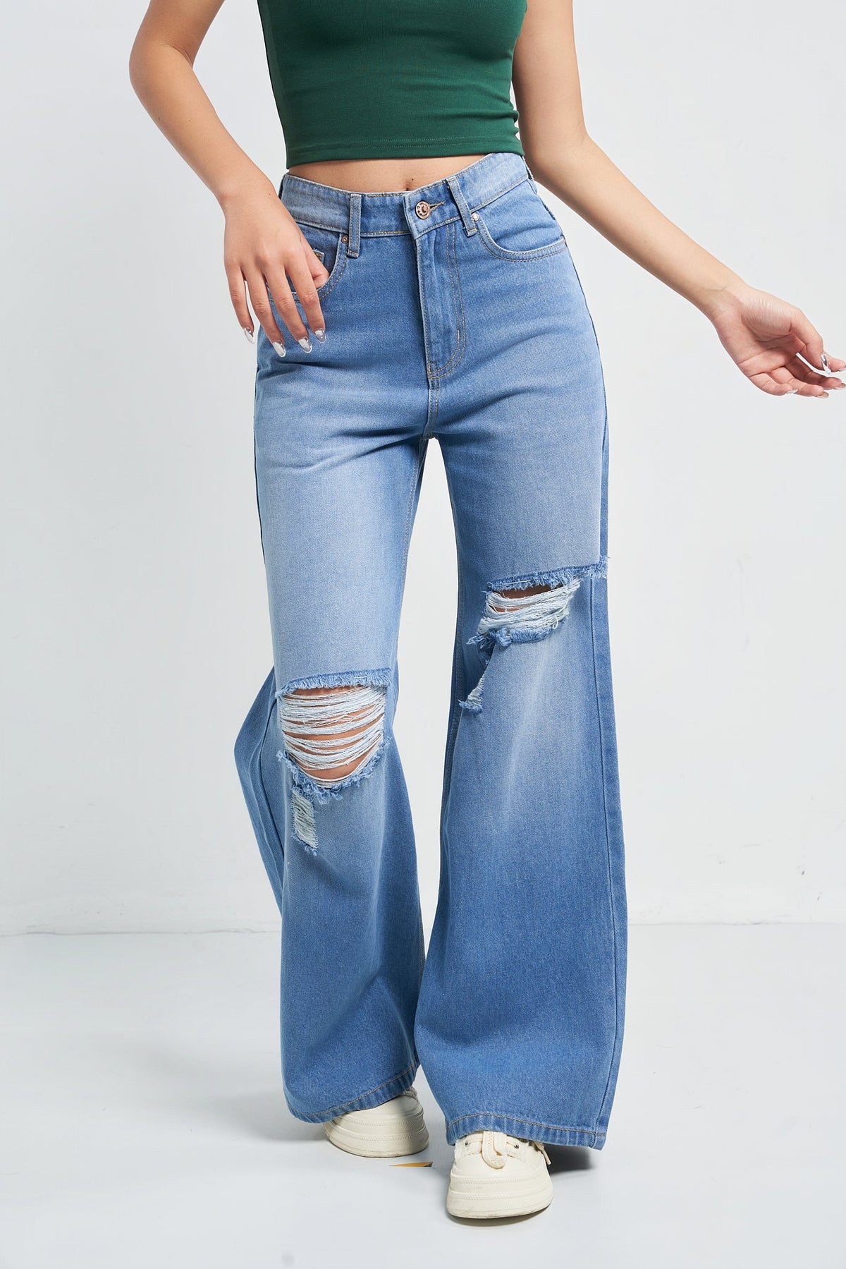 Aesthetic High Waisted Wide Fit Baggy Jeans