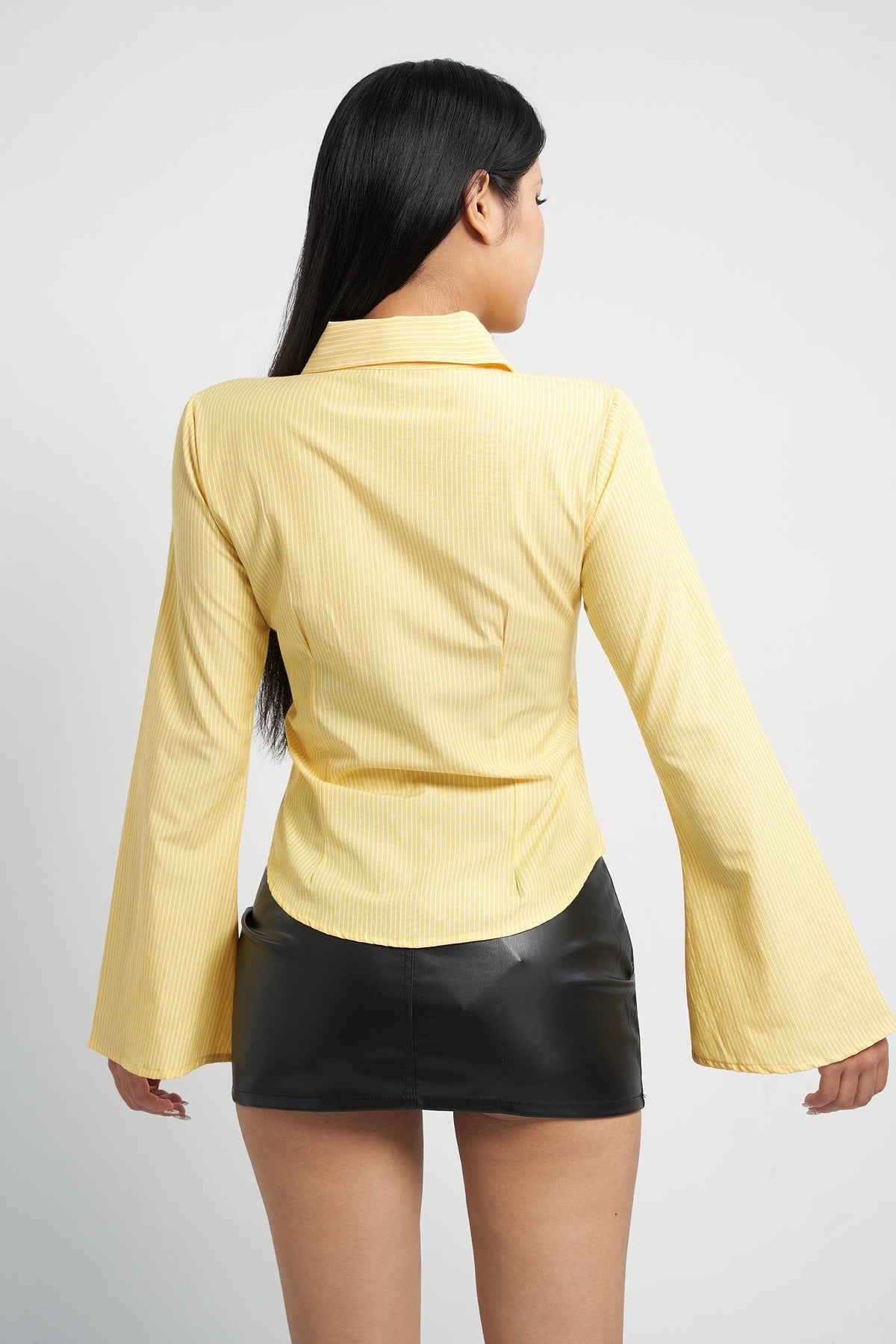 Stripe Bell Sleeve Shirt