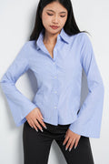 Stripe Bell Sleeve Shirt