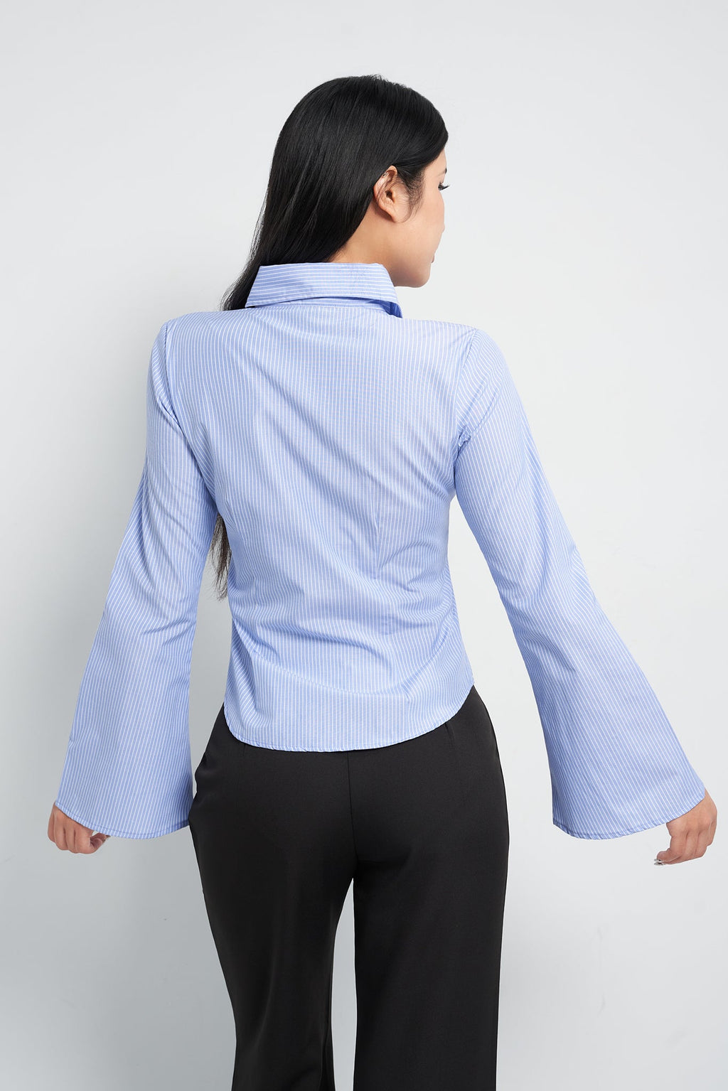 Stripe Bell Sleeve Shirt