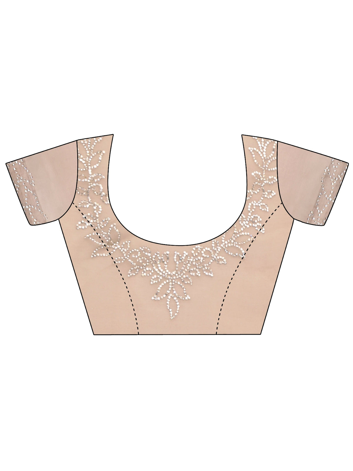 Libas Taupe Embellished Tissue Saree