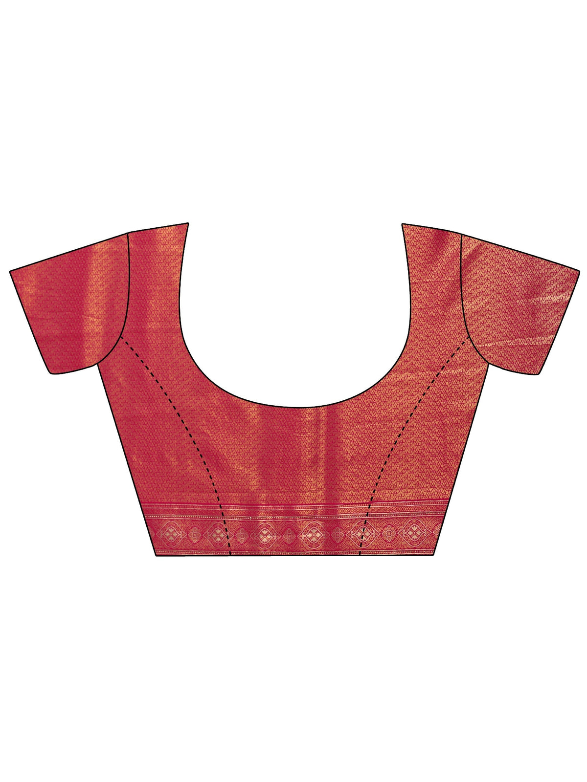 Libas Gold Silk Blend Saree with Woven Border