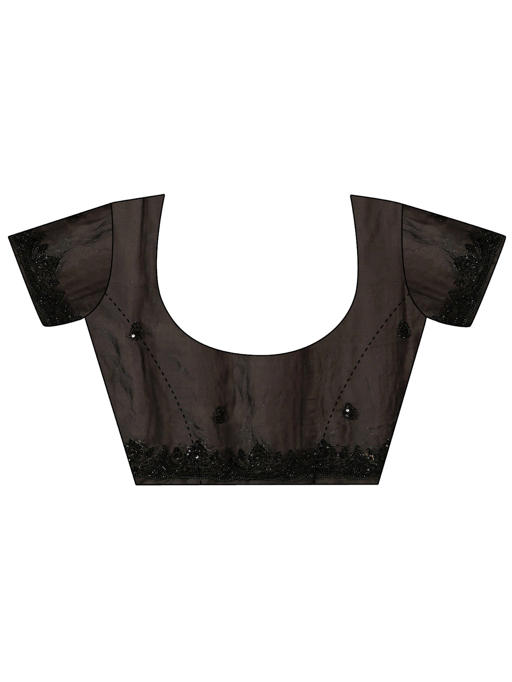 Libas Art Black Embellished Tissue Saree