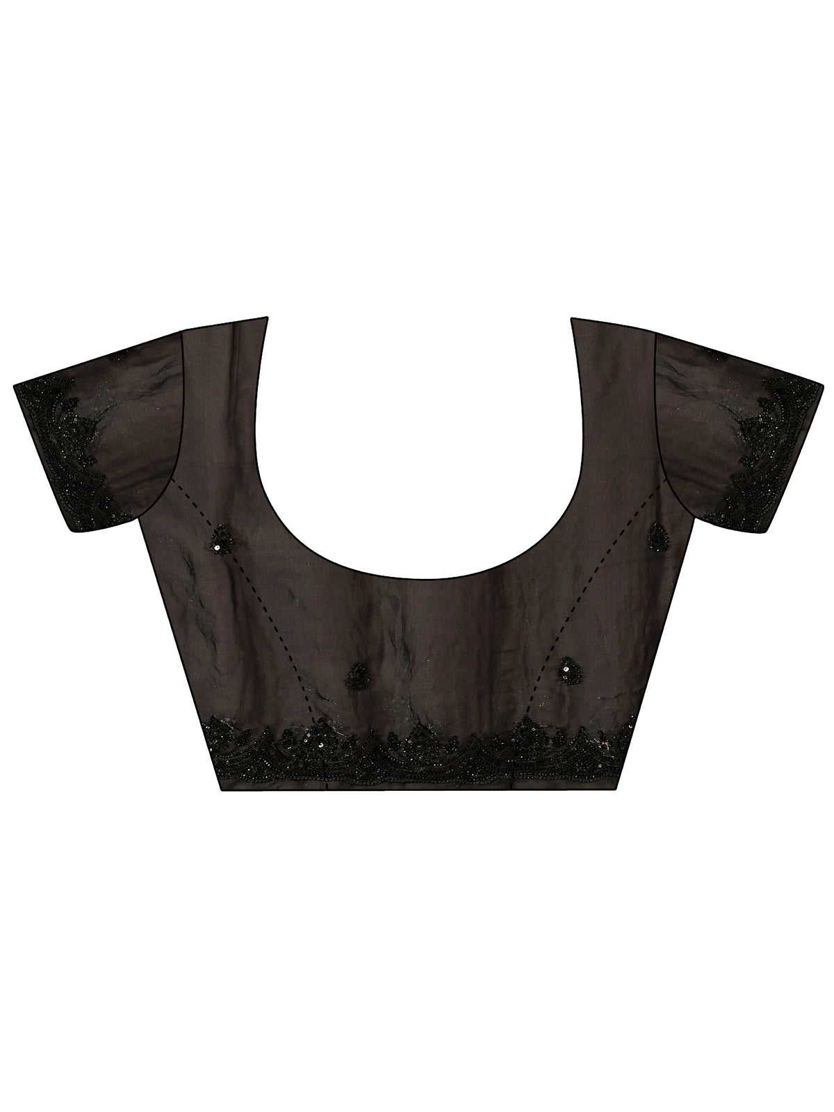 Libas Art Black Embellished Tissue Saree