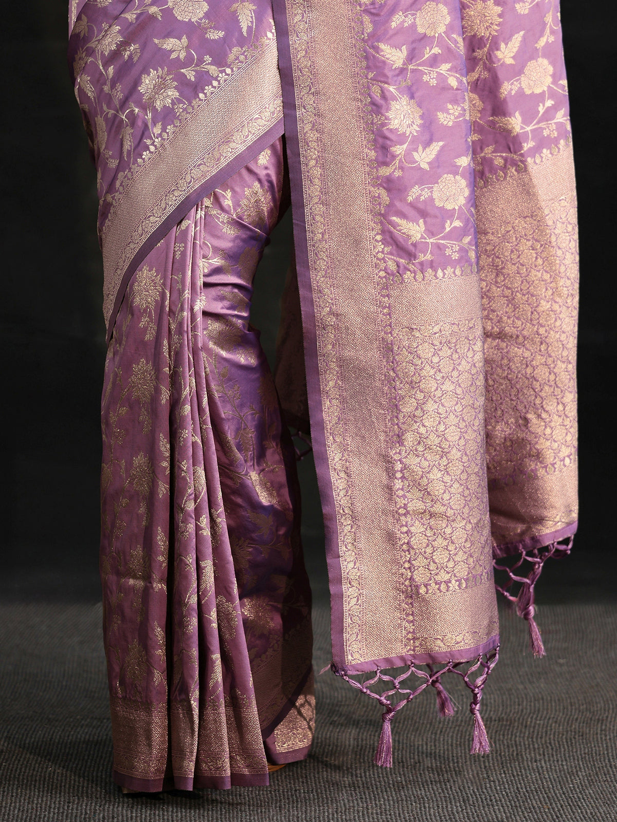 Libas Lavender Banarasi Silk Blend Saree